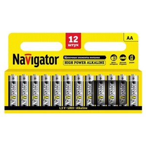 Батарейка Navigator АА пальчиковая LR6 1,5 В 2900 мАч (12 шт.)