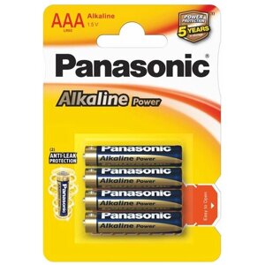 Батарейка Panasonic Alkaline Power AAA/LR03, 4 шт.