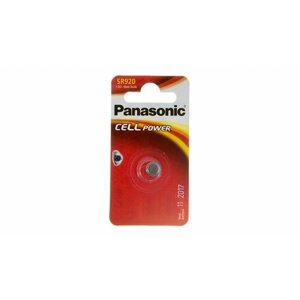 Батарейка Panasonic Silver Oxide SR-920EL/1B, дисковая серебряно-оксидная