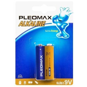 Батарейка Pleomax Alkaline 6LR61 (крона), в упаковке: 1 шт.
