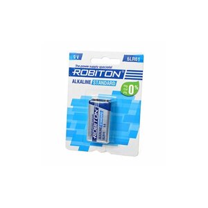 Батарейка ROBITON Alkaline Standard 6LR61 Крона, в упаковке: 1 шт.