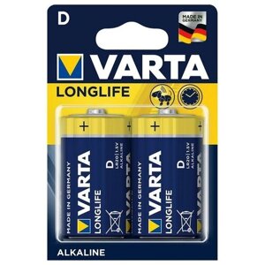 Батарейка VARTA longlife D/LR20, в упаковке: 2 шт.