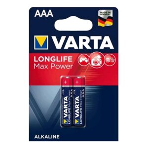 Батарейка varta longlife MAX POWER (MAX TECH) LR03 AAA BL2 alkaline 1.5V (4703) (2/20/100)