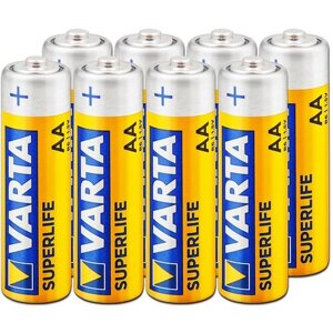 Батарейка VARTA superlife AA, в упаковке: 8 шт.