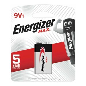 Батарейки energizer MAX alkaline, 9V, крона