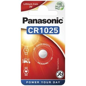 Батарейки Panasonic литиевые CR-1025EL/1B дисковые Lithium Power в блистере 1шт