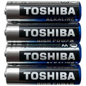 Батарейки Toshiba High Power Alkaline LR6GCP SP-4, спайка 4 шт.
