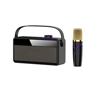 Беспроводная Bluetooth колонка караоке с микрофоном, Портативная мини колонка OP-525, Черный