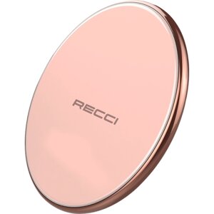 Беспроводное зарядное устройство Recci RWP-F2 Starry 10 Вт, розовый голд
