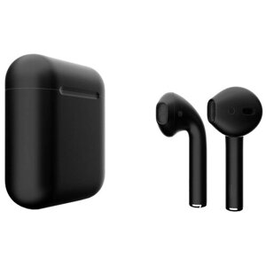 Беспроводные наушники Apple AirPods 2 Color (без беспроводной зарядки чехла), матовый черный