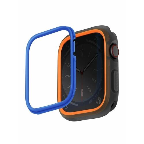 Чехол Uniq Moduo interchangable case для Apple Watch 4/5/6/SE/7/8/9 44/45 мм, цвет Оранжевый/Синий