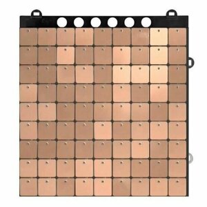 Декоративная панель с квадратными пайетками, Сатин Шампань, 30х30 см