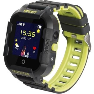 Детские смарт часы-телефон Smart Baby Watch Wonlex KT03 с GPS и камерой. Противоударные, водонепроницаемые, чёрные. Умные часы для детей и подросктов