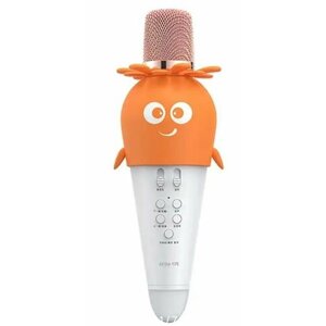 Детский караоке-микрофон для живого вокала Cool. Морковка (Оранжевый)