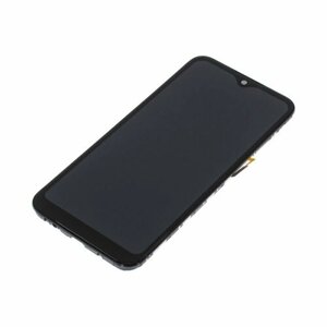 Дисплей для Samsung A015 Galaxy A01 / M015 Galaxy M01 (в сборе с тачскрином) (широкий коннектор) в рамке, черный, 100%