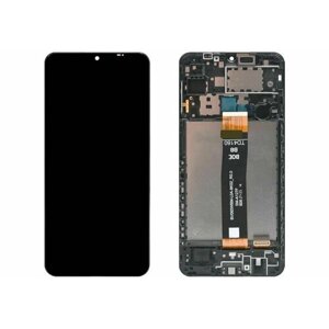 Дисплей для телефона Samsung Galaxy A12 Nacho, A127F, модуль c рамкой, черный, 1 шт