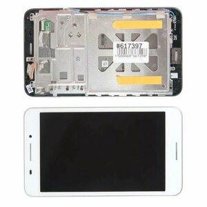 Дисплей ZeepDeep в сборе с тачскрином и передней панелью для Asus FE375CXG-1B white