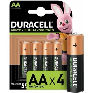 Duracell Аккумулятор размера AA 2500 мАч, 4 шт. Б0014863