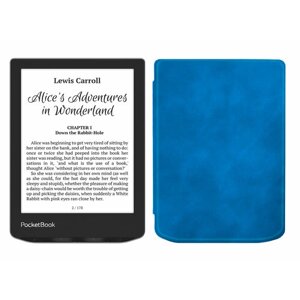 Электронная книга PocketBook 629 Verse, серый с обложкой ReaderONE Light Blue