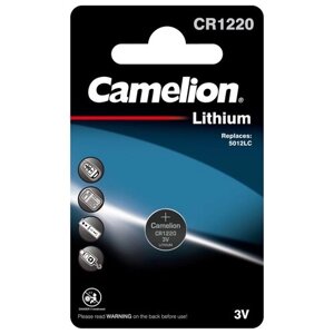 Элемент питания литиевый CR CR1220 BL-1 (блист. 1шт), CAMELION 3071 (1 шт.)