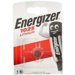 Energizer Батарейка литиевая Energizer, CR1025-1BL, 3В, блистер, 1 шт.