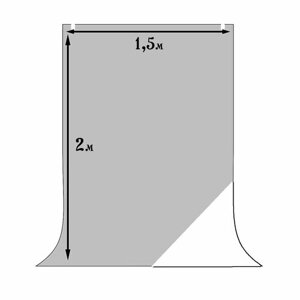 Фон двухсторонний 2*1.5м Светло-серый - Белый / для фото и видео съёмки