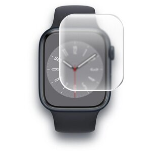 Гидрогелевая защитная пленка на Apple Watch 8 (45mm) (Эпл вотч 8 45 мм) на Экран матовая с олеофобным покрытием полноклеевая, Brozo