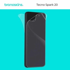 Глянцевая, защитная бронированная пленка на экран и корпус Tecno Spark 20