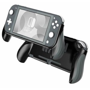 Грип-кейс для Nintendo Switch LITE - черный/серый, держатель Nintendo Switch lite
