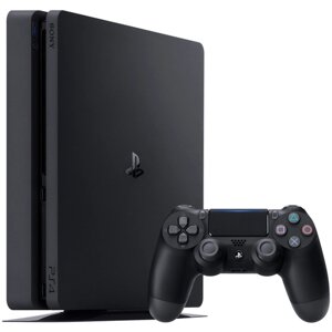 Игровая приставка Sony PlayStation 4 Slim 500 ГБ HDD, GT Sport, Uncharted 4, Horizon Zero Dawn, черный