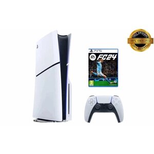 Игровая приставка Sony PlayStation 5 Slim с дисководом, 1Tb SSD, белый, Fifa 24