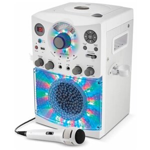 Караоке система Singing Machine с LED Disco подсветкой цвет белый Bluetooth USB CD+G SML385UW