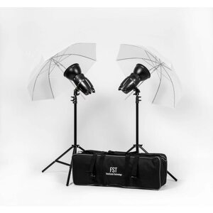 Комплект импульсного света FST E-180 Umbrella Kit + радиосинхронизатор FST VC-604DC в подарок!