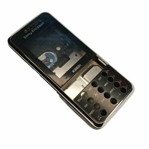 Корпус для Sony Ericsson K660 с клавиатурой (Цвет: черный/синий)