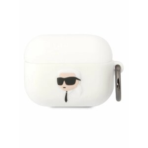 Lagerfeld для Airpods Pro чехол Silicone case with ring NFT 3D Karl White