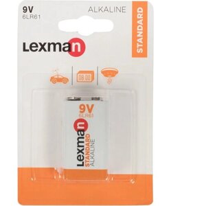 LEXMAN Батарейка алкалиновая Lexman 6LR61, 1 шт.