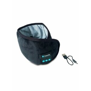 Маска для сна /Беспроводные наушники для сна с микрофоном/Маска для глаз/Bluetooth повязка на голову/Wireless Music Goggles Black