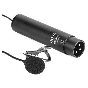 Микрофон проводной BOYA BY-M4C, разъем: XLR 3 pin (M), черный