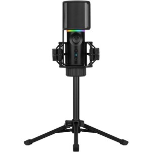 Микрофон со штативом streamplify MIC tripod MIC-48-RGB-TP-BK