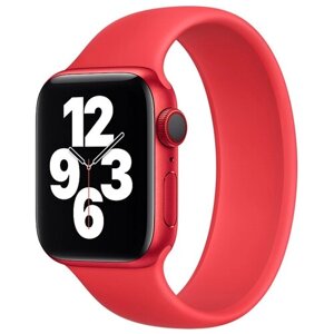 Монобраслет силиконовый ремешок Emilion Monoband для умных часов Apple Watch Series 1-7, Красный (42-44/45, 172 мм)