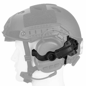 Набор комплект креплений для активных тактических наушников/кронштейн на рельсы шлем поворотные