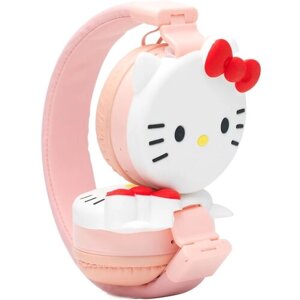 Наушники детские беспроводные, Хеллоу Китти KR-9900, Bluetooth 5.0, полноразмерные, накладные с микрофоном, розовый