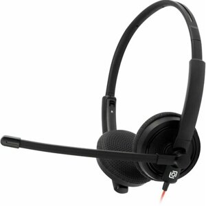 Наушники с микрофоном Оклик HS-L900 / 1532022 цвет черный, длина кабеля 1,8 м, накладные, крепление оголовье (1532022)