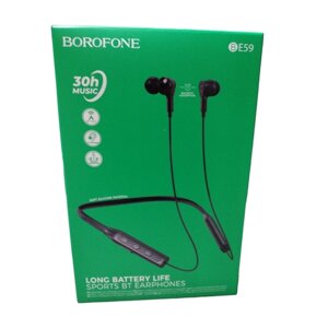 Наушники внутриканальные Borofone BE59, Rhythm, Bluetooth, цвет: черный