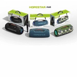 Портативная Беспроводная Bluetooth Колонка Hopestar A60, 100W / Караоке Система / Беспроводной Микрофон / Черная