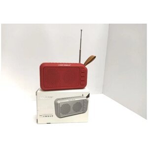Портативная беспроводная колонка Lider mobile L18 / KOLEER S28 музыкальная акустика с радио и блютуз, красная