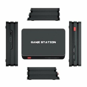 Портативная игровая приставка с двумя проводными джойстиками GAME STATION M8plus со встроенными Ретро 10 000 играми, 32 ГБ, черный