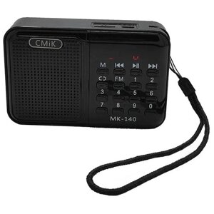 Портативный радиоприемник CMiK MK-140 / MP3-проигрыватель / Беспроводной / USB разъем, черный