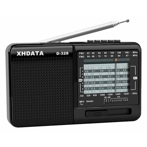 Портативный радиоприемник с MP3 плеером XHDATA D-328 black