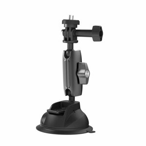 Присоска Telesin с поворотным механизмом на 360 градусов для экшен-камер, смартфона, навигатора, камер весом до 1 кг.